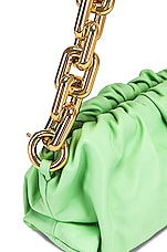 Bottega Veneta Teen Chain Pouch Shoulder Bag in Wasabi & Gold, view 8, click to view large image.