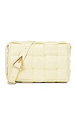 Bottega Veneta Padded Cassette Crossbody Bag in Zest Washed & Gold, view 3, click to view large image.