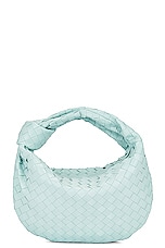 Bottega Veneta Teen Jodie Bag in Teal Washed & Gold, view 1, click to view large image.