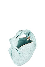 Bottega Veneta Teen Jodie Bag in Teal Washed & Gold, view 5, click to view large image.