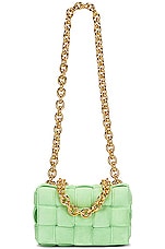 Bottega Veneta Chain Cassette Crossbody Bag in Wasabi & Gold, view 1, click to view large image.