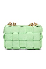 Bottega Veneta Chain Cassette Crossbody Bag in Wasabi & Gold, view 4, click to view large image.