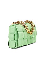 Bottega Veneta Chain Cassette Crossbody Bag in Wasabi & Gold, view 5, click to view large image.