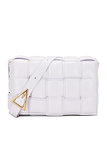 Bottega Veneta Padded Cassette Crossbody Bag in Mirth Washed & Gold, view 3, click to view large image.