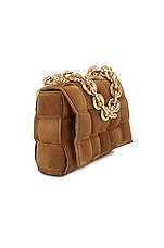 Bottega Veneta Chain Cassette Crossbody Bag in Acorn & Gold, view 5, click to view large image.