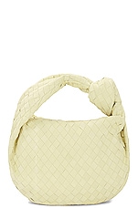 Bottega Veneta Teen Jodie Bag in Lemon Washed & Gold, view 3, click to view large image.