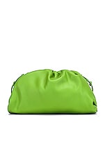 Bottega Veneta Mini Pouch Clutch in Acid Green & Silver, view 4, click to view large image.