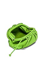 Bottega Veneta Mini Pouch Clutch in Acid Green & Silver, view 6, click to view large image.