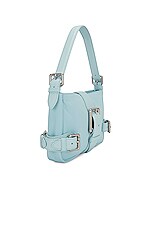 Bottega Veneta Mini Shoulder Bag in Teal Washed & Silver, view 4, click to view large image.