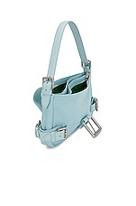 Bottega Veneta Mini Shoulder Bag in Teal Washed & Silver, view 5, click to view large image.
