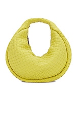 Bottega Veneta Mini Padded Jodie Shoulder Bag in Kiwi & Silver, view 1, click to view large image.