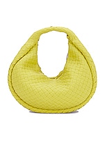 Bottega Veneta Mini Padded Jodie Shoulder Bag in Kiwi & Silver, view 3, click to view large image.