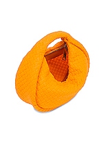 Bottega Veneta Mini Padded Jodie Shoulder Bag in Tangerine & Silver, view 5, click to view large image.