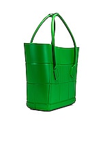 Bottega Veneta Medium Arco Shopping Tote Bag in Grass & Silver, view 4, click to view large image.