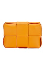 Bottega Veneta Candy Cassette Crossbody Bag in Tangerine & Gold, view 4, click to view large image.