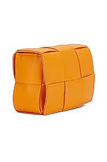 Bottega Veneta Candy Cassette Crossbody Bag in Tangerine & Gold, view 5, click to view large image.