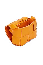 Bottega Veneta Candy Cassette Crossbody Bag in Tangerine & Gold, view 6, click to view large image.