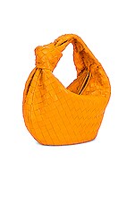 Bottega Veneta Teen Jodie Bag in Tangerine & Gold, view 4, click to view large image.