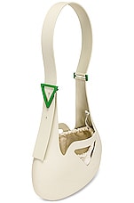 Bottega Veneta Small Moulded Shoulder Bag in White & Parakeet, view 5, click to view large image.