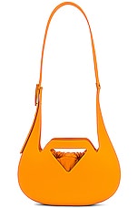 Bottega Veneta Small Moulded Shoulder Bag in Tangerine, view 1, click to view large image.