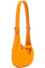 Bottega Veneta Small Moulded Shoulder Bag in Tangerine, view 4, click to view large image.