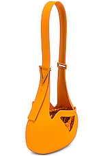Bottega Veneta Small Moulded Shoulder Bag in Tangerine, view 5, click to view large image.