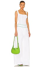 Bottega Veneta Small Moulded Shoulder Bag in Acid Green, view 2, click to view large image.