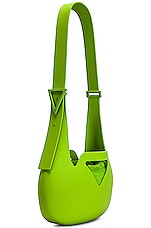 Bottega Veneta Small Moulded Shoulder Bag in Acid Green, view 4, click to view large image.
