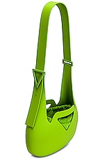 Bottega Veneta Small Moulded Shoulder Bag in Acid Green, view 5, click to view large image.