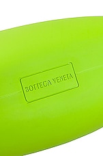 Bottega Veneta Small Moulded Shoulder Bag in Acid Green, view 6, click to view large image.