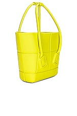 Bottega Veneta Mini Arco Shopping Tote Bag in Kiwi & Silver, view 4, click to view large image.