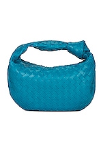Bottega Veneta Teen Jodie Bag in Blueprint & Gold, view 3, click to view large image.