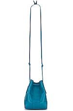 Bottega Veneta Small Cassette Bucket Bag in Blueprint & Gold, view 1, click to view large image.