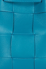 Bottega Veneta Small Cassette Bucket Bag in Blueprint & Gold, view 8, click to view large image.