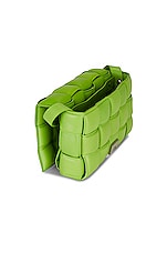 Bottega Veneta Padded Cassette Crossbody Bag in Acid Green & Silver, view 6, click to view large image.