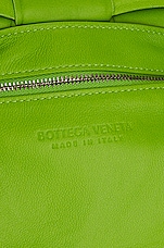 Bottega Veneta Padded Cassette Crossbody Bag in Acid Green & Silver, view 7, click to view large image.