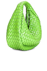 Bottega Veneta Mini Padded Jodie Bag in Acid Green & Silver, view 4, click to view large image.