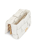 Bottega Veneta Chain Cassette Bag in White & Gold, view 6, click to view large image.