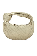 Bottega Veneta Mini Jodie Bag in Travertine & Gold, view 1, click to view large image.