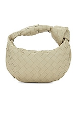 Bottega Veneta Mini Jodie Bag in Travertine & Gold, view 3, click to view large image.