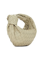 Bottega Veneta Mini Jodie Bag in Travertine & Gold, view 4, click to view large image.