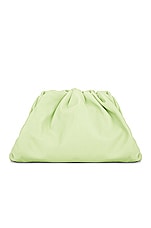 Bottega Veneta Teen Pouch Clutch in Pistachio & Silver, view 1, click to view large image.