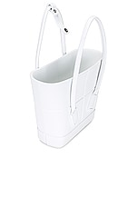 Bottega Veneta Mini Arco Shopping Tote Bag in Chalk & Silver, view 4, click to view large image.