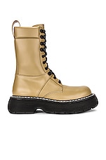 Bottega Veneta The Bounce Boots in All Spice & Black, view 1, click to view large image.