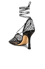 Bottega Veneta Stretch Heels in Black, view 3, click to view large image.
