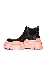 Bottega Veneta The Tire Ankle Boots in Black & Peachy & Transparent, view 5, click to view large image.