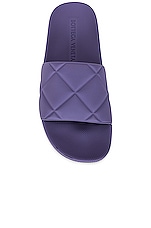 Bottega Veneta Rubber Slides in Lavender, view 4, click to view large image.