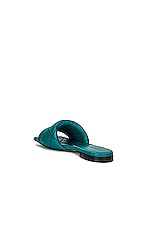 Bottega Veneta BV Rubber Lido Sandals in Duck Green, view 3, click to view large image.