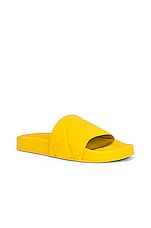 Bottega Veneta The Slider Flat Slides in Buttercup, view 2, click to view large image.