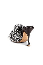 Bottega Veneta Dot Sandals in Brown & White & Black, view 3, click to view large image.